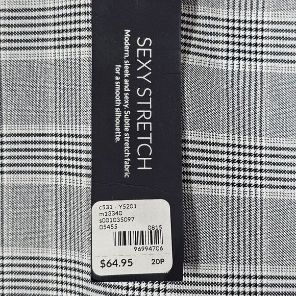 Lane Bryant Sophie Straight Fit Bootcut Pants Petite Plaid Gray Women 20 Short* - Picture 8 of 12